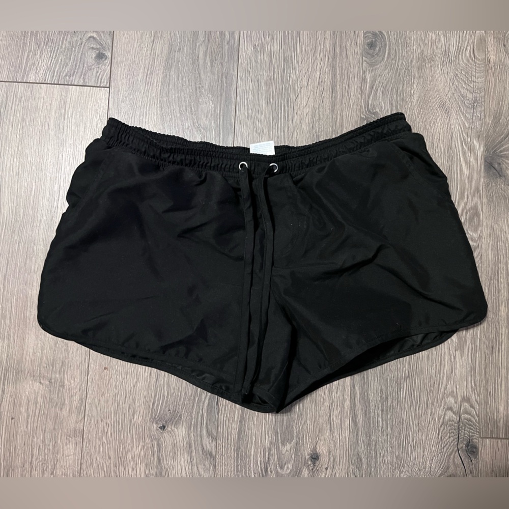 Black swim shorts